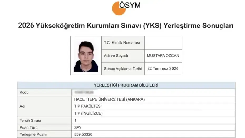 YKS sonuçları paylaşım
